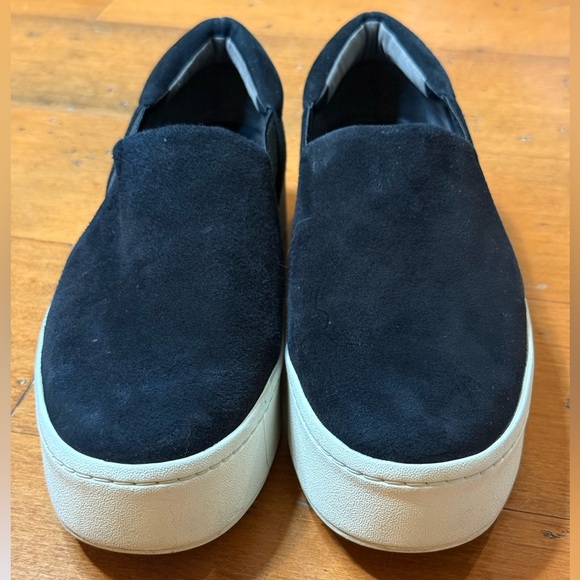 Vince Warren Slip On Platform Suede Sneakers in Black Size 6.5 - Picture 8 of 8